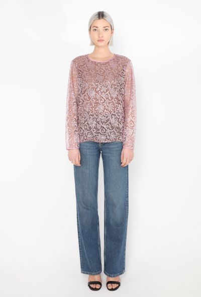 Saint Laurent Vintage Iridescent Lace Top - 2 Saint Laurent Vintage Iridescent Lace Top - 2
