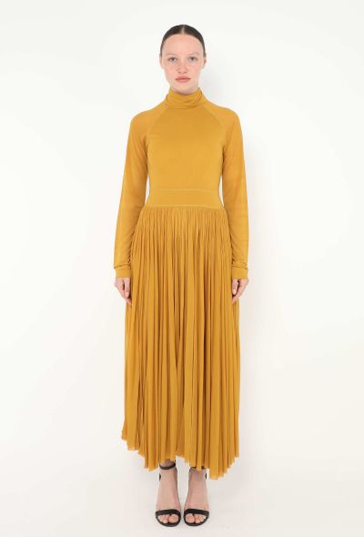 Céline Pleated High-Neck Dress - 1 Céline Pleated High-Neck Dress - 1