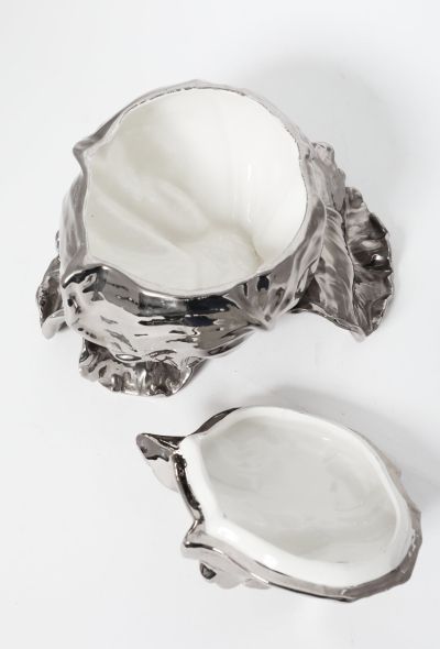                                         Vintage Silver Porcelain Terrine-2