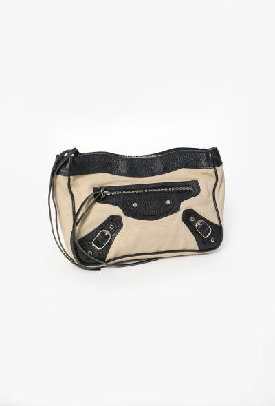 Balenciaga Early 2000s Canvas Motorcycle City Clutch - 2