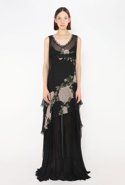 Blumarine F/W 1999 Chiffon Gown & Mink Cardigan - 1