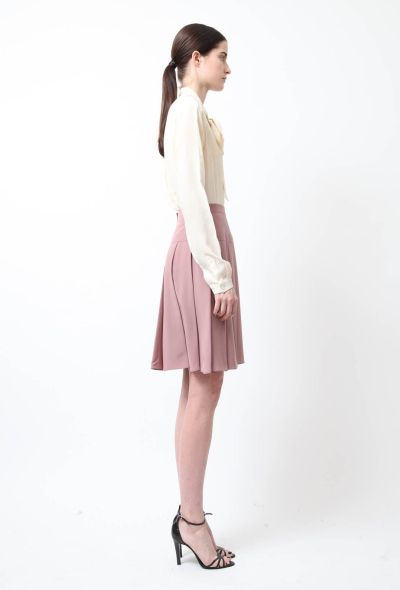                                         Mauve Pleated Silk Skirt-2