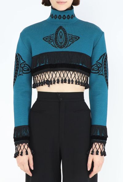 Jean Paul Gaultier Fall 1985 Cropped Intarsia Top - 1