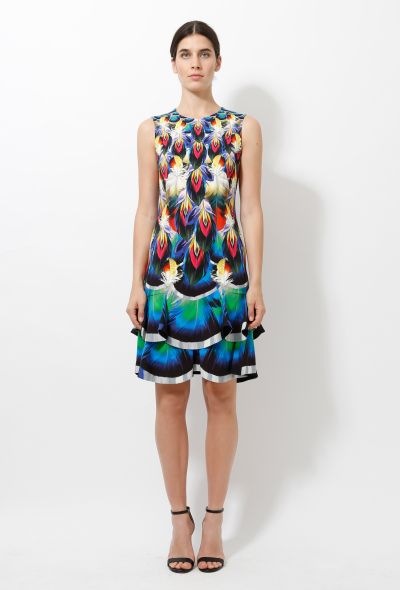                                         Peacock Feather Print Dress-1