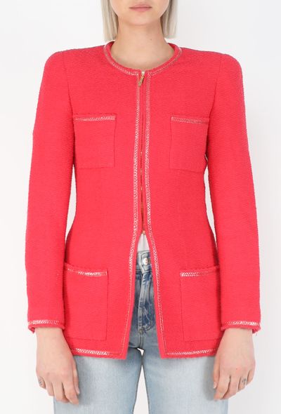 Chanel Collarless Bouclé Tweed Jacket, S/S 1995 - 1