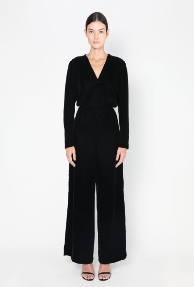 Velvet Wrap Jumpsuit - 1 Velvet Wrap Jumpsuit - 1