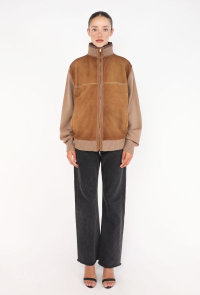 Miu Miu Suede Ribbed Bomber Jacket, F/W 2025 - 1