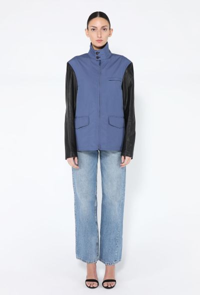 Maison Margiela 2013 Leather-Sleeve Bomber Jacket - 2