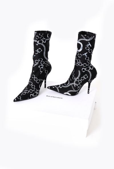 Balenciaga 2017 Chainlink Knife Sock Boots - 2