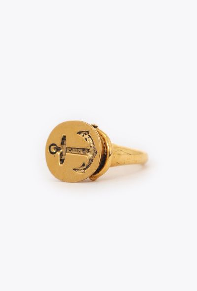 Balenciaga 2007 Anchor Signet Ring - 1