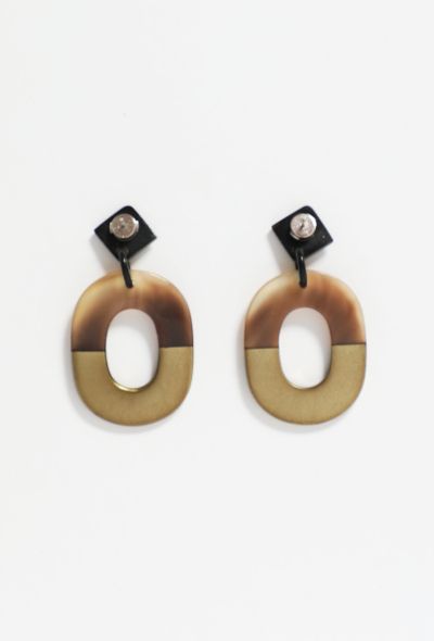                             'Isthme' Lacquered Horn Earrings - 2