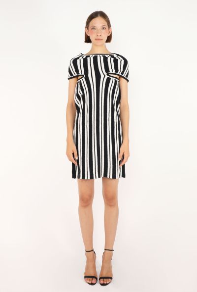 Comme des Garçons Striped Knit Asymmetrical Dress, 1990 - 2