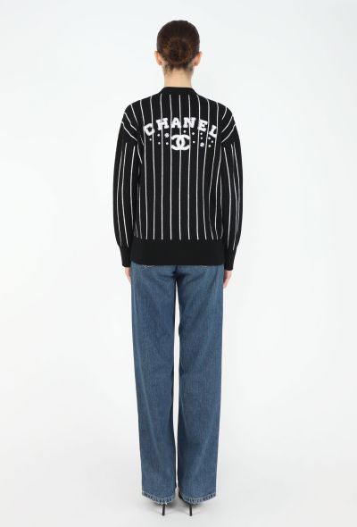 Chanel 2023 'CC' Striped Cashmere Cardigan - 2