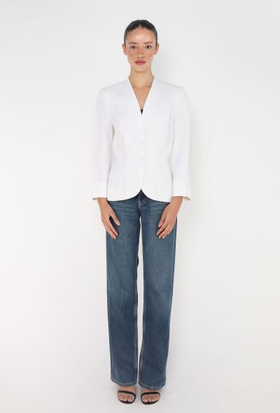 Thierry Mugler '90s Embossed Trim Cinched Blazer - 2