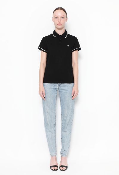 Céline 2021 Black Piqué Triomphe Polo - 2 Céline 2021 Black Piqué Triomphe Polo - 2