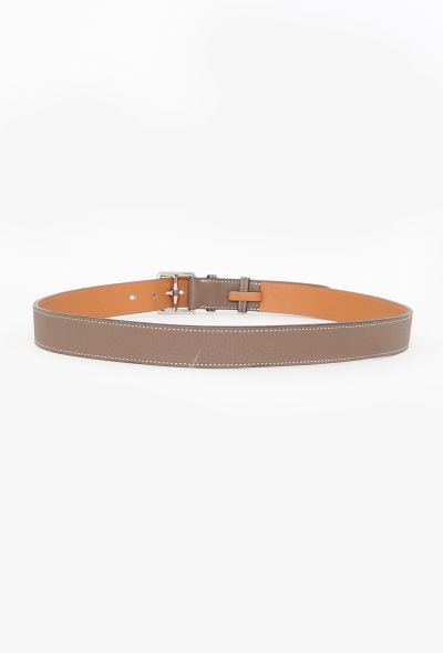 Hermès Taupe Etrivière Leather Belt - 2 Hermès Taupe Etrivière Leather Belt - 2