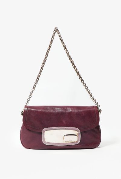                             Purple Mirror Shoulder Bag - 1