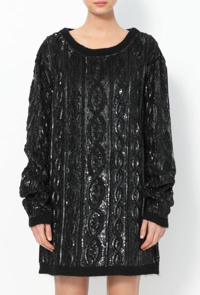 Saint Laurent F/W 2013 Sequin Sweater Dress - 1 Saint Laurent F/W 2013 Sequin Sweater Dress - 1