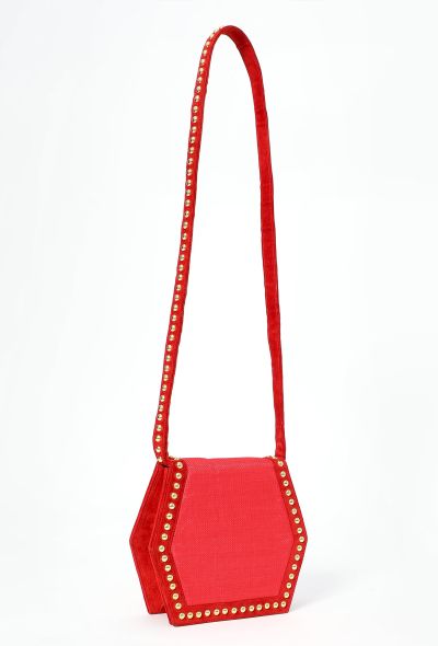 Saint Laurent Vintage Studded Hexagonal Bag - 2 Saint Laurent Vintage Studded Hexagonal Bag - 2