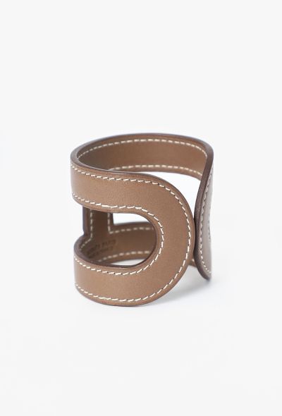 Hermès Taupe Box Leather 'Ano' Cuff, 2008 - 2