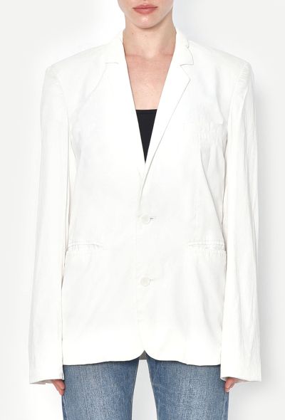Raf Simons S/S 2008 Cinched Cotton Blazer - 1 Raf Simons S/S 2008 Cinched Cotton Blazer - 1