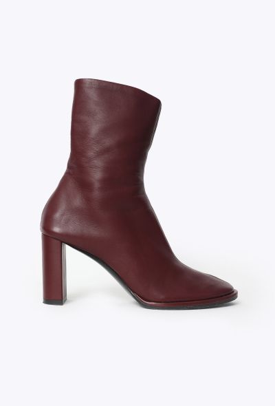 The Row Teatime Burgundy Leather Boots - 1