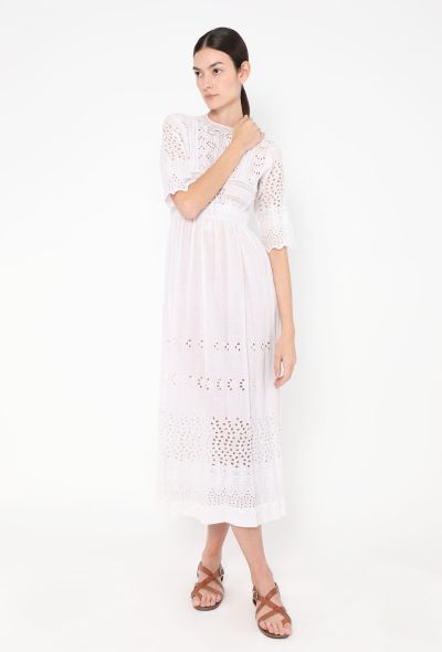 Antique 1920s Eyelet Cotton Dress - 1 Antique 1920s Eyelet Cotton Dress - 1