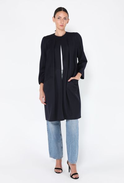 Valentino Pleated Front Wool Coat, 1990s - 2