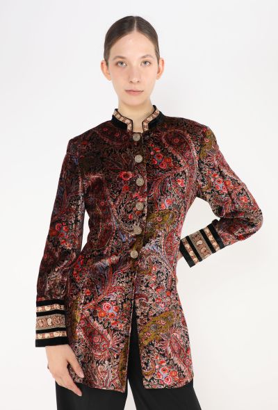 Kenzo '90s Paisley Velvet Jacket - 1 Kenzo '90s Paisley Velvet Jacket - 1
