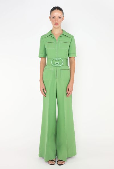 Gucci S/S 2018 Belted 'GG' Jumpsuit - 1 Gucci S/S 2018 Belted 'GG' Jumpsuit - 1