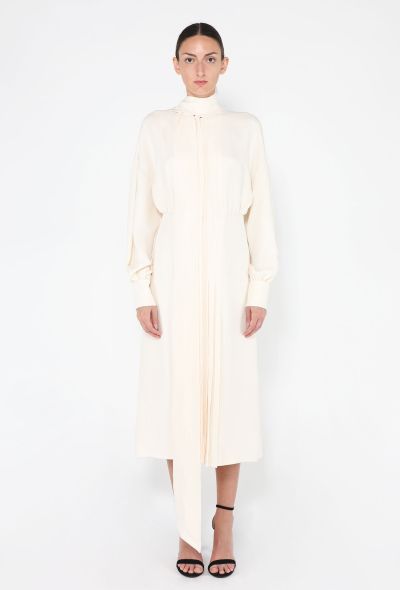 Valentino Cream Silk Dress - 1