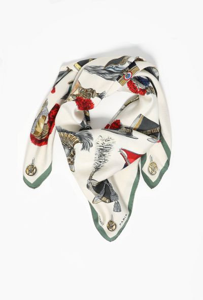 Hermès 1965 'Casques et Coiffures' 90cm Silk Carré - 2