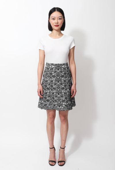                             Floral Textured Skirt - 1