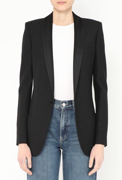 Saint Laurent Tailored Shawl Smoking Blazer - 1