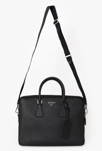 Prada Black Saffiano Briefcase - 2 Prada Black Saffiano Briefcase - 2