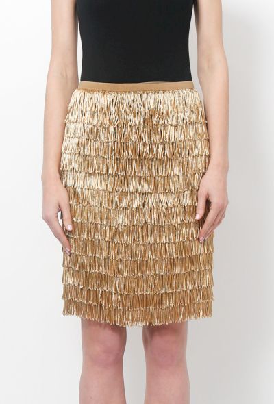 Givenchy Gold Fringe Skirt - 1 Givenchy Gold Fringe Skirt - 1