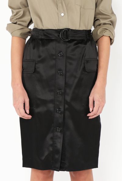 Saint Laurent 2024 Silk Cargo Skirt - 2