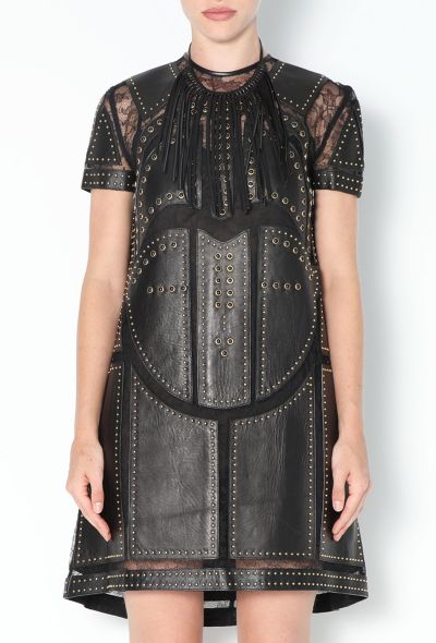 Valentino S/S 2016 Studded Leather Choker Dress - 1
