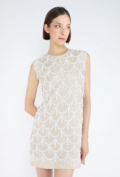 1960s Hand-Beaded Sequin Flapper Dress - 1