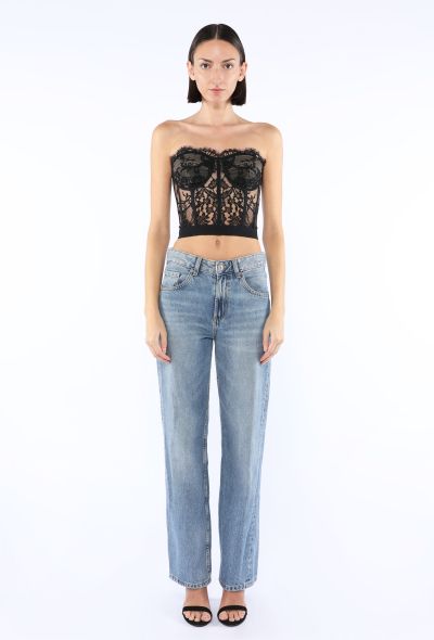 Alexander McQueen Lace Cropped Bustier Top - 2