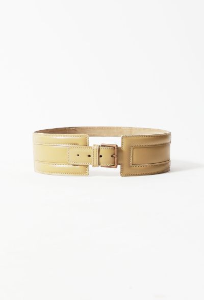                             S/S 1987 Cut-Out Leather Belt - 1