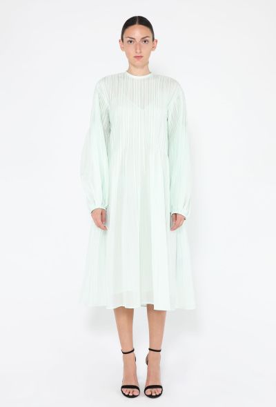 Jil Sander Cotton Muslin Pleated Dress, Resort 2025 - 1