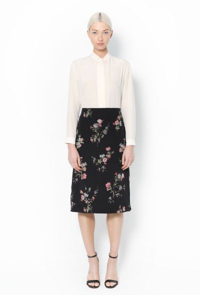 Céline Floral Silk Triomphe Skirt - 1