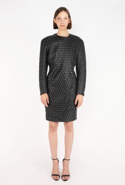 Gianni Versace Studded Leather Coat Dress, F/W 1989 - 1