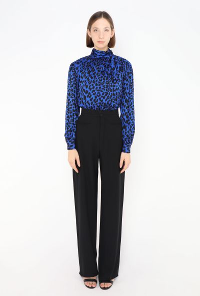 Saint Laurent Leopard Lavallière Blouse - 2 Saint Laurent Leopard Lavallière Blouse - 2