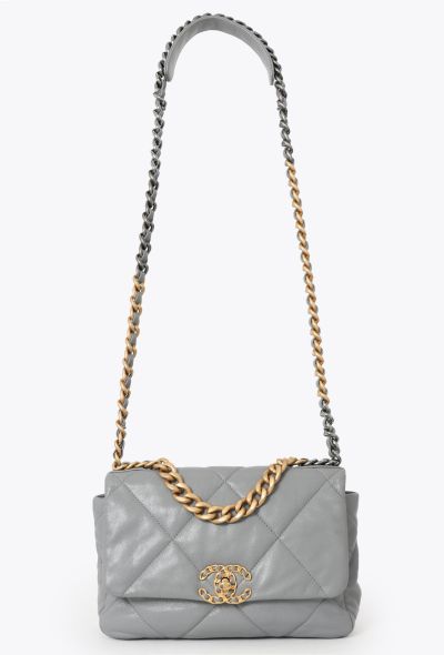 Chanel Grey 19 Medium Flap Bag - 1 Chanel Grey 19 Medium Flap Bag - 1