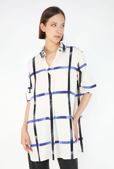 Céline Checkered Silk Tunic, Pre-Fall 2014 - 1