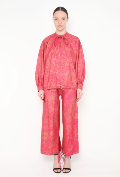 Saint Laurent 1981 Metallic Taffeta Tie Ensemble - 1 Saint Laurent 1981 Metallic Taffeta Tie Ensemble - 1