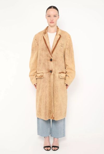 Miu Miu S/S 2023 Denim Emblem Coat - 1