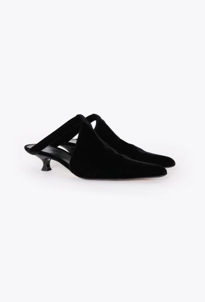 Khaite 2021 Inez Velvet Mules - 2 Khaite 2021 Inez Velvet Mules - 2